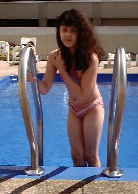 Miranda at the pool