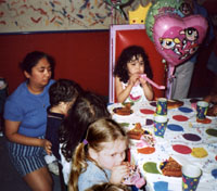 Scene from Miranda's birthday party