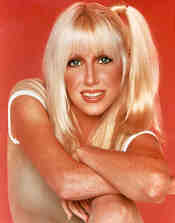 Suzanne Somers as Crissy in that silly sideways ponytail.