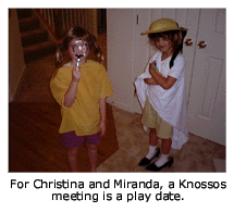 Christina and Miranda dress up in costume