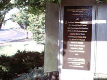 Tablet with the names of Montgomery County residents killed on September 11