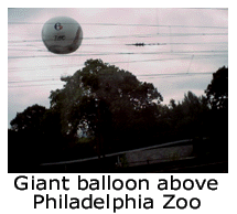 Giant baloon above Philadelphia Zoo
